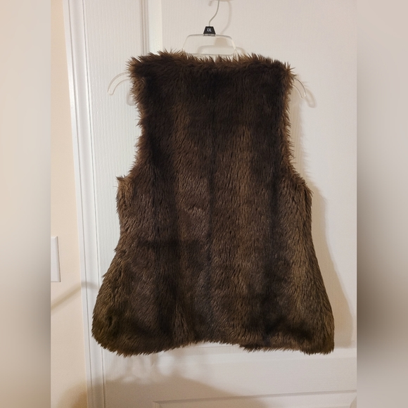 Sanctuary Brown Lightweight Faux Fur Vest, Size: S - Picture 2 of 7